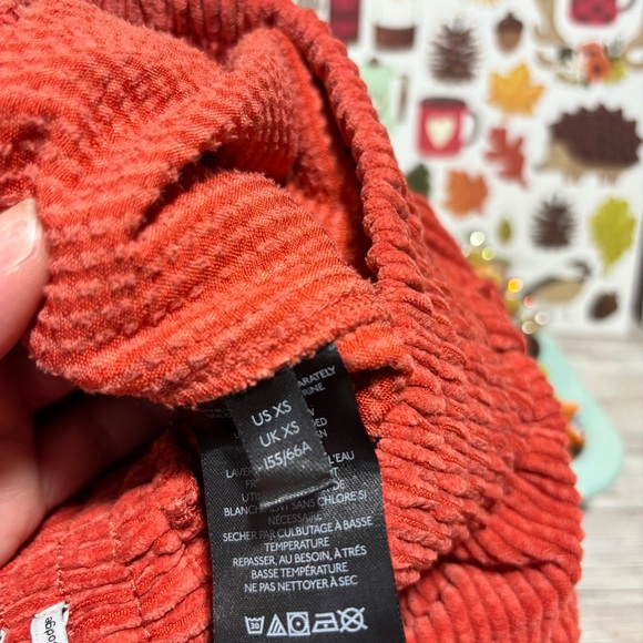 Urban Outfitters Drapey Corduroy Rust Wide Leg Pull On Pants Sz.XS Autumnal Boho - Picture 7 of 11